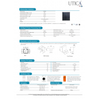 300Wp/ 2m² Surface Area at East or West Sunlight Facing on Balcony or Behind Windows For UTICA® UTX-300 Micro Socket. Grid-Tied Connection 100 Watt Panel Photovoltaic Module.