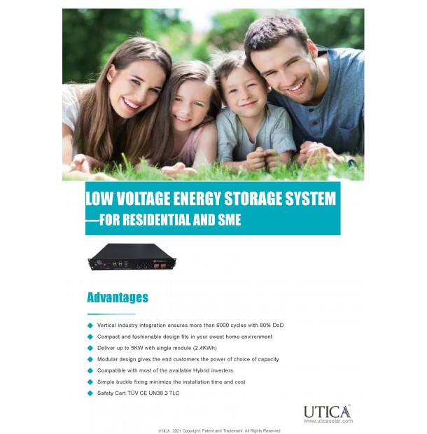 UTICA® 5kW Hybrid Inverter with Li-ion Battery Storage (*Inclusive of PV solar schematic drawings and technical support for installation)