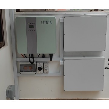 20m² Roof Surface Area Required For UTICA® 3000-3200 Bi-Directional Hybrid Solar Energy System with Li-ion Battery Storage