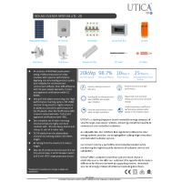 20kWp/ 120m² Roof Surface Area Required For UTICA® UTC-20 Solar Energy System. Grid-Tied Connection 20kWp Photovoltaic Modules.